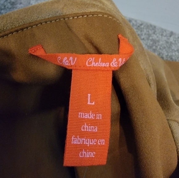 NWT Chelsea and Violet Faux Suede Dress Size Large - Picture 7 of 9
